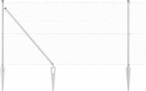 vidaXL Stâlp de gard. Argintiu 100 x 1 m (plasă 19 x 19 mm) Oțel