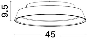 Plafoniera LED dimabila design modern Vela alb 45cm