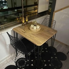 Masa bucatarie patrat texturata, Homs 70x70x75 cm,A0044