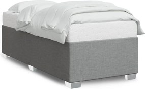 vidaXL Cadru de pat fără saltea, gri deschis, 90x200 cm, textil