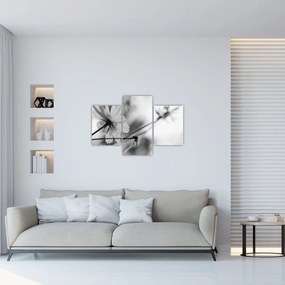 Tablou - Flori alb-negru (90x60 cm)