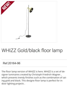 Lampadar / Lampa de podea design modern WHIZZ auriu/negru