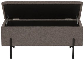 Bancă maro cu tapițerie din țesătură bouclé Watford – House Nordic