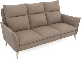 Canapea lemn masiv INES cu 3 locuri și 2 reclinere, 200 × 111 × 89 cm
