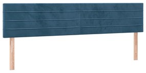 Tablie de pat cu LED, albastru inchis, 200x5x78 88 cm, catifea 1, Albastru inchis, 200 x 5 x 78 88 cm