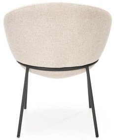 Set masa rotunda Domenico ø110 cm + 3 scaune K482 bej