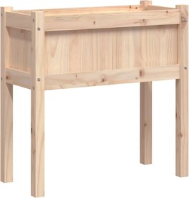 vidaXL Jardinier de grădină cu picioare, 70x31x70cm, lemn masiv de pin