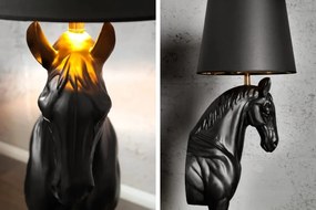 Lampa decorativa de podea, Cal, Negru, BLACK BEAUTY 130cm