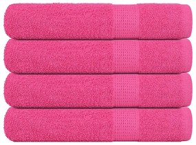 vidaXL Prosoape 4 buc Roz 100x200 cm 360 g/m² 100% bumbac