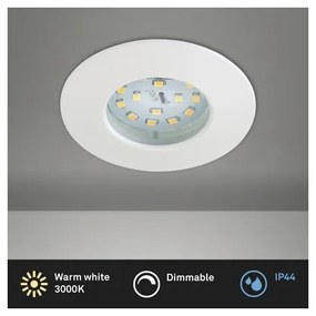 Briloner 8316-016 – Plafonieră LED încastrată pentru baie, dimabilă, 5,5 W, 230 V, IP44, albă