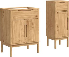 vidaXL Set de mobilier pentru baie cu sertar FLORO 2 pcs Maroniu cerat