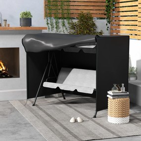Outsunny Husă de Protecție pentru Leagăn de Grădină 3 Locuri pânză impermeabilă dim. 2,05L x 1,24l x 1,64H m Oxford Densitate Înaltă de 600D | Aosom Romania