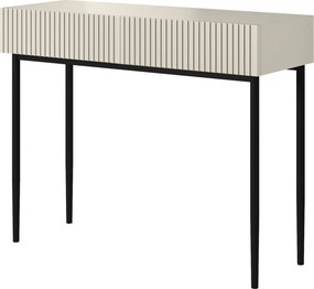 Masa de toaletă cu sertare Nicole 100 cm - cașmir / picioare negre