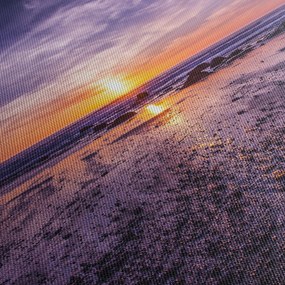 Tabloul cu plaja - apus de soare (120x50 cm)