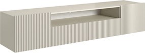 Comodă TV suspendatăă Nicole 200 cm cu nișă și sertare – cashmir / cashmir mat