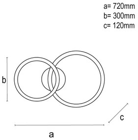Lustră LED dimabilă aplicată LED/110W/230V 3000-6500K + telecomandă