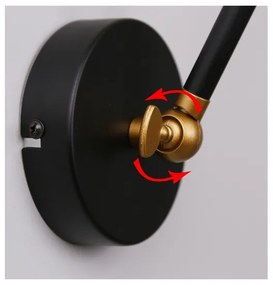 Lampă de perete TRUCK 1xE27/40W/230V aurie/neagră