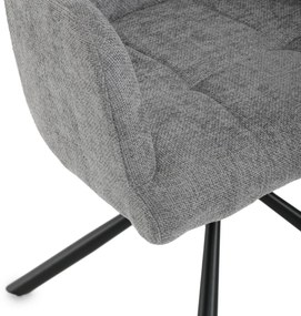 Set de scaune de sufragerie cu mecanism deîntoarcere DCH-T1122 GREY2, 2 buc.