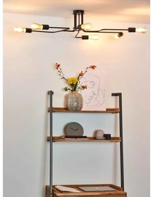 Lustră aplicată Lucide 21112/06/30 LESTER 6xE27/40W/230V negru