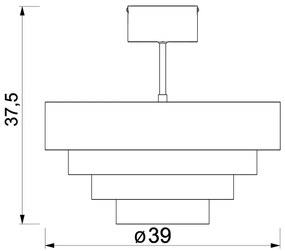 Lustră aplicată RINGS 1xE27/15W/230V alamă