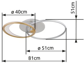 Plafoniera LED cu telecomanda design modern UMBRA