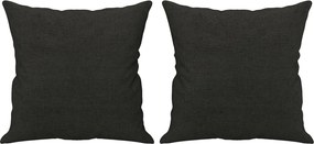 vidaXL Perne decorative, 2 buc., negru, 40 x 40 cm, material textil