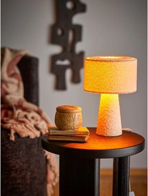 Veioză albă cu abajur textil (înălțime 30 cm) Emmie – Bloomingville