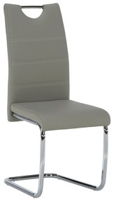 Scaun de sufragerie Abalia New (gri deschis + Crom). 808097