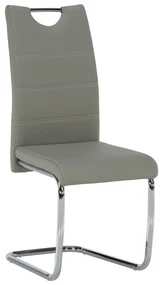 Scaun de sufragerie Abalia New (gri deschis + Crom). 808097