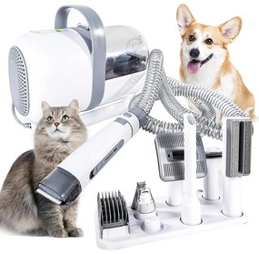 Set de ingrijire animale de companie cu rezervor de aspirare si accesorii