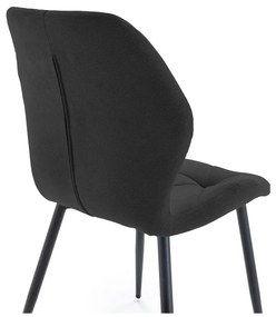 Scaune de dining negre 4 buc. Luna – Marckeric