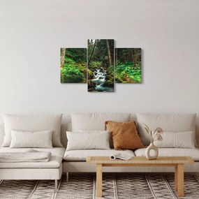 Tablou cu pârău în pădure (90x60 cm)
