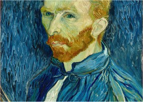 Tablou pe sticlă - Vincent van Gogh, Self-Portrait, reproducere (70x50 cm)