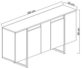 Dulap Luxe Walnut and Black