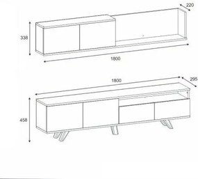 Mobilier living Valobe 2 (Nuc + antracit) . 1095673