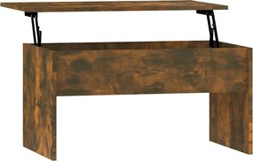 vidaXL Măsuță de cafea stejar fumuriu, 80x50,5x41,5 cm, lemn prelucrat