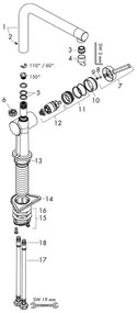 Baterie de bucatarie monocomanda, Hansgrohe, Talis M54 270, crom