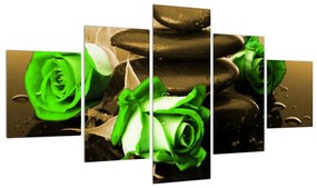 Tablou cu trandafirii verzi (125x70 cm), în 40 de alte dimensiuni noi