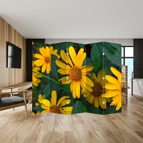 Paravan - Flori galbene (210x170 cm)
