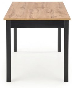 Set masa extensibila Greg L124-168 cm + 4 scaune K401 ratan natural/negru