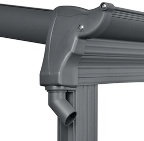 Pergola Borneo 5,5x3m s dvojstennými doskami tmavosivá