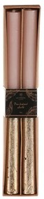 Set de bujii conice, roz/auriu, 2 buc., para fin