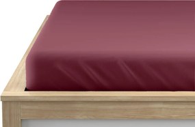 Cearsaf jersey cu lycra visiniu 90 x 200 cm