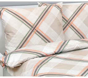 Lenjerie de pat Bellatex Satin Kostka bej , 140 x200 cm, 70 x 90 cm, 140 x 200 cm, 70 x 90 cm