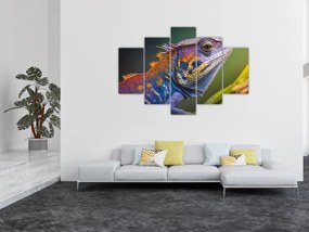 Tablou - Iguana colorată (150x105 cm)