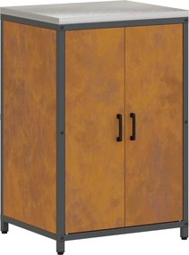 vidaXL Depozitare pentru bucătărie cu ușă Ruginit 60 x 50 x 92 cm Oțel