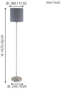 Lampadar Eglo 95166 PASTERI 1xE27/60W/230V
