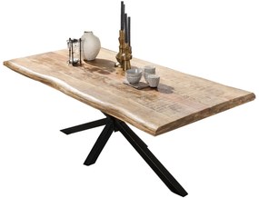 Masa dreptunghiulara cu blat din lemn de mango Tables&amp;Co 220x100 cm maro/negru