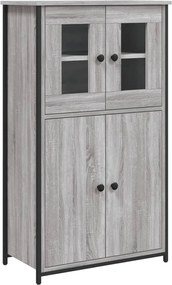 vidaXL Dulap înalt, gri sonoma, 62x32x106,5 cm, lemn prelucrat