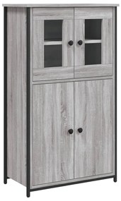 834208 vidaXL Dulap înalt, gri sonoma, 62x32x106,5 cm, lemn prelucrat